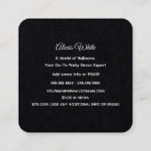 Balloon Party Decor Premium Vierkante Visitekaartje (Achterkant)