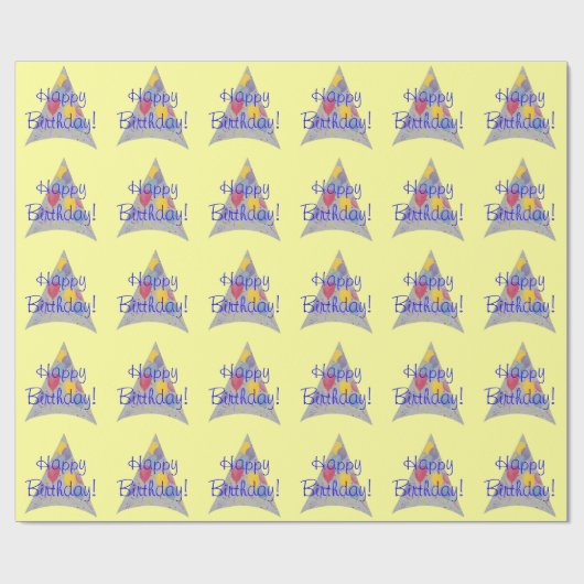 Balloon Party Petten Happy Birthday Wrapping Paper Cadeaupapier (Vlak)