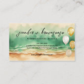 Balloon Party Planner Ocean Beach Visitekaartje (Achterkant)