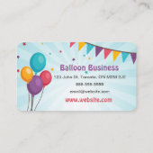 Balloon Party Visitekaartje (Achterkant)