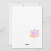 Balloon Pastel Foto Feestdagenkaart (Achterkant)