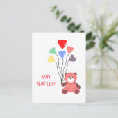 BALLOON VAN DE HOORZITTING EN DE TEDDY BEAR BRIEFKAART (Staand voorkant)