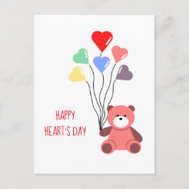 BALLOON VAN DE HOORZITTING EN DE TEDDY BEAR BRIEFKAART