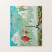 Ballooning boven Illustratie kunstschildering Pari Legpuzzel (Verticaal)
