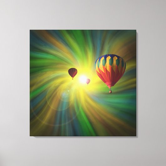 Ballooning in Fantasy Vortex Wrapped Canvas Afdruk (Voorkant)
