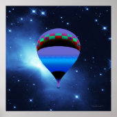 Ballooning met sterren poster (Voorkant)