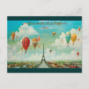 Ballooning over Briefkaart voor reizen vanuit Pari