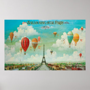 Ballooning over het Poster van Parijs