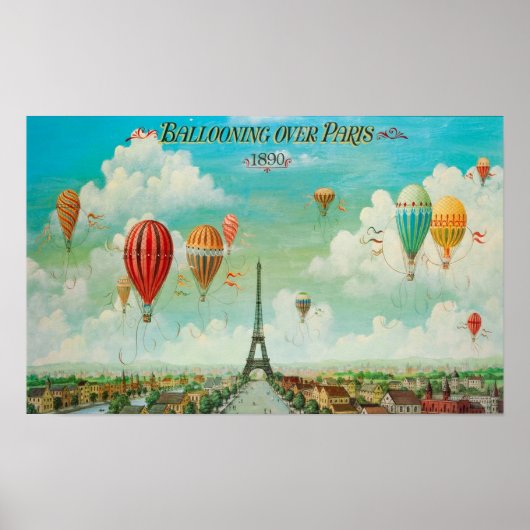 Ballooning over het Poster van Parijs (Voorkant)