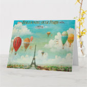 Ballooning over kunstreizen in Parijs Kaart (Gele Bloem)