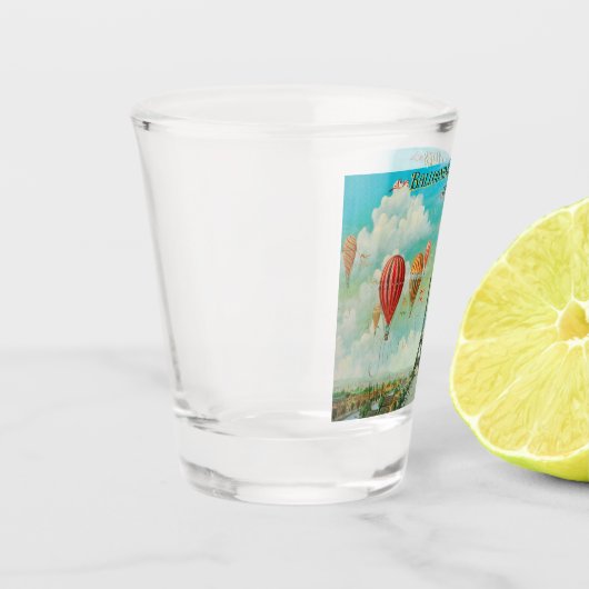 Ballooning over kunstreizen in Parijs Shot Glas (Links)