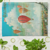 Ballooning over kunstreizen in Parijs Theedoek (Gevouwen)