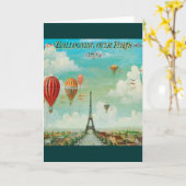 Ballooning over Kunstwerk van de Reis van Parijs Kaart (Gele Bloem)
