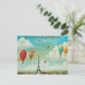 Ballooning over Parijs Briefkaart (Staand voorkant)