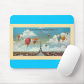 Ballooning over Parijs Print 1890 Muismat (Met muis)