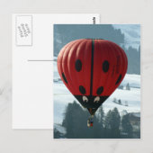 ballooning with lady bug briefkaart (Voorkant / Achterkant)
