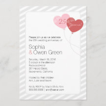 Balloons 25th Silver Wedding Jubileum Party