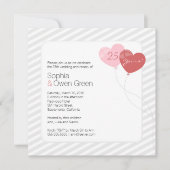 Balloons 25th Silver Wedding Jubileum Party Kaart (Voorkant)