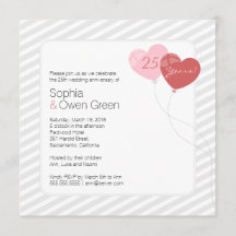 Balloons 25th Silver Wedding Jubileum Party