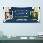 Balloons 2 Photos Blue Congratulations Graduate  Spandoek (Beurs)
