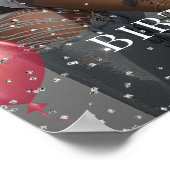 Balloons and glitter birthday party photo welcome poster (Hoek)