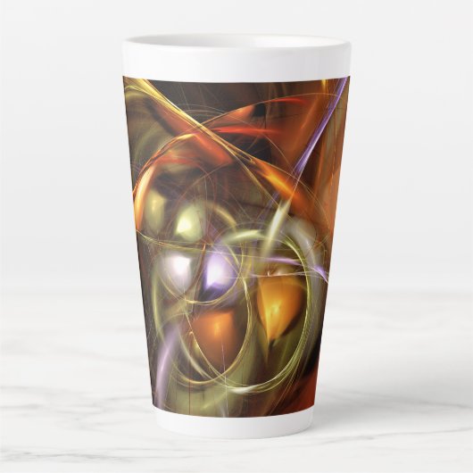 Balloons and Ribbons Abstract Latte Mok (Voorkant)