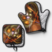 Balloons and Ribbons  Abstract Ovenwant & Pannenlap Set (Voorkant / Achterkant)