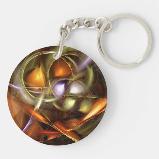 Balloons and Ribbons Abstract Sleutelhanger (Achterkant)