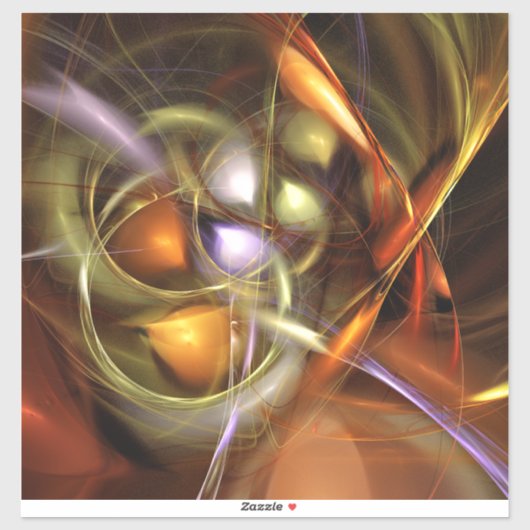 Balloons and Ribbons Abstract Sticker (Vel)