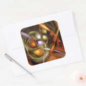 Balloons and Ribbons Abstract Vierkante Sticker (Envelop)