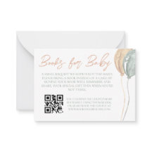 Balloons Baby shower Book Card