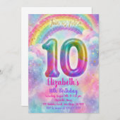 Balloons Birthday 10th Birthday Kaart (Voorkant / Achterkant)