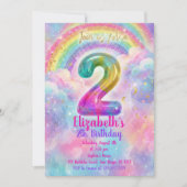 Balloons Birthday 2th Birthday  Kaart (Voorkant)