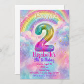 Balloons Birthday 2th Birthday  Kaart (Voorkant / Achterkant)