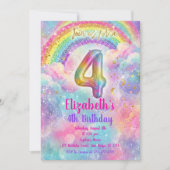 Balloons Birthday 4th Birthday  Kaart (Voorkant)