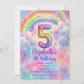 Balloons Birthday 5th Birthday  Kaart (Voorkant)