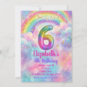 Balloons Birthday 6th Birthday Kaart (Voorkant)