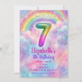 Balloons Birthday 7th Birthday  Kaart (Voorkant)