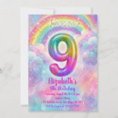Balloons Birthday 9th Birthday  Kaart (Voorkant)