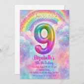 Balloons Birthday 9th Birthday  Kaart (Voorkant / Achterkant)