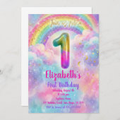 Balloons Birthday first Birthday  Kaart (Voorkant / Achterkant)