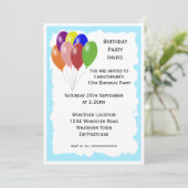 Balloons Birthday Party Kaart (Staand voorkant)