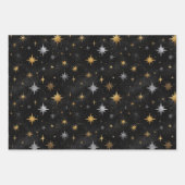 Balloons & Bows Gold Black Silver Christmas   Inpakpapier Vel (Voorkant)