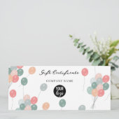 Balloons Business Logo Cadeaubon (Staand voorkant)