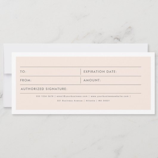 Balloons Business Logo Cadeaubon (Achterkant)