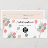 Balloons Business Logo Cadeaubon (Voorkant / Achterkant)