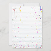 Balloons & Confetti Sweet Sixteen Verjaardagsfeest Kaart (Achterkant)