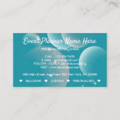 Balloons Event Party Planner Decor Navy Green Visitekaartje (Achterkant)