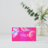 Balloons Feestfeest Planner Decor neon roze Visitekaartje (Staand voorkant)
