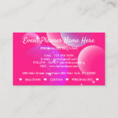 Balloons Feestfeest Planner Decor neon roze Visitekaartje (Achterkant)